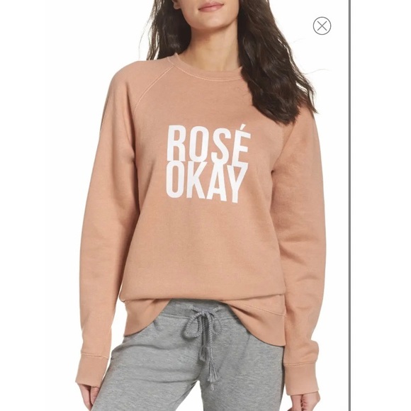 Brunette the Label ROSE OKAY Sweatshirt size S/M - Picture 1 of 3